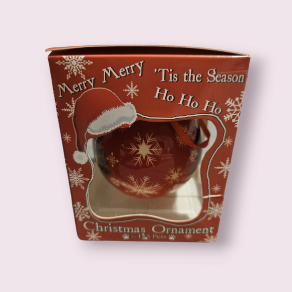 E&S Pets Pug Christmas Ornament Red White (NEW) - Picture 4 of 7